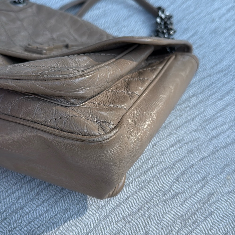 YSL Saint Laurent NIKI Medium Chain Flap Bag Matelasse Neutral Leather Handbag - Picture 15 of 16